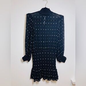 Retrofete Hedy Dress black with pearls